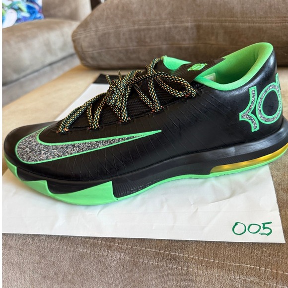 Nike KD 6 VI Night Vision Black Lucid Green 599424-093 Mens Size 12 OG 2013 main image 5
